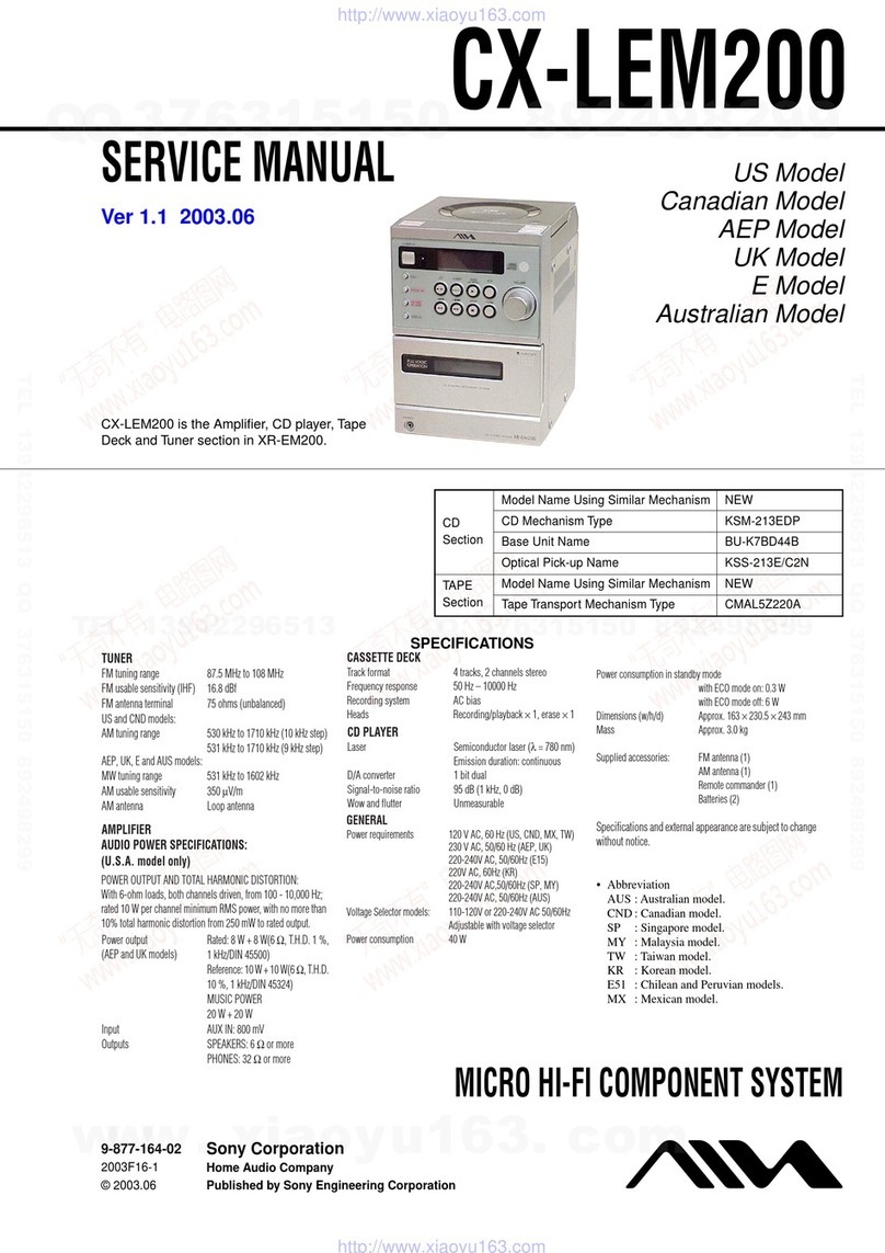 Sony CX-LEM200 User manual