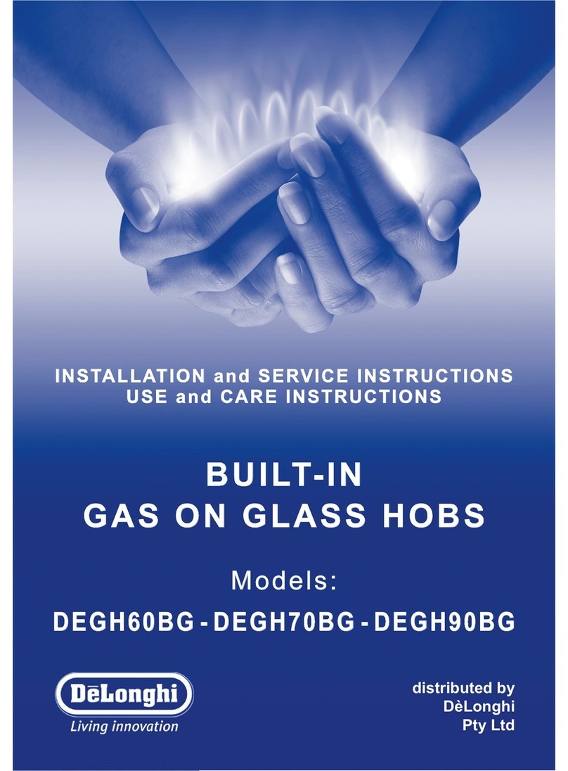DèLonghi DEGH60BG Installation and service instructions use and care instructions