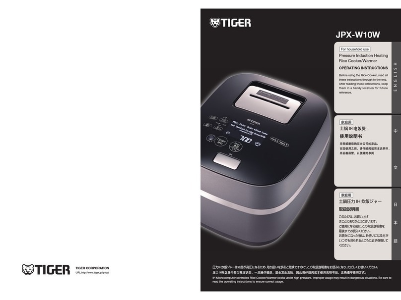 Tiger JPX-W10W User manual Tiger JPX-W10W User manual