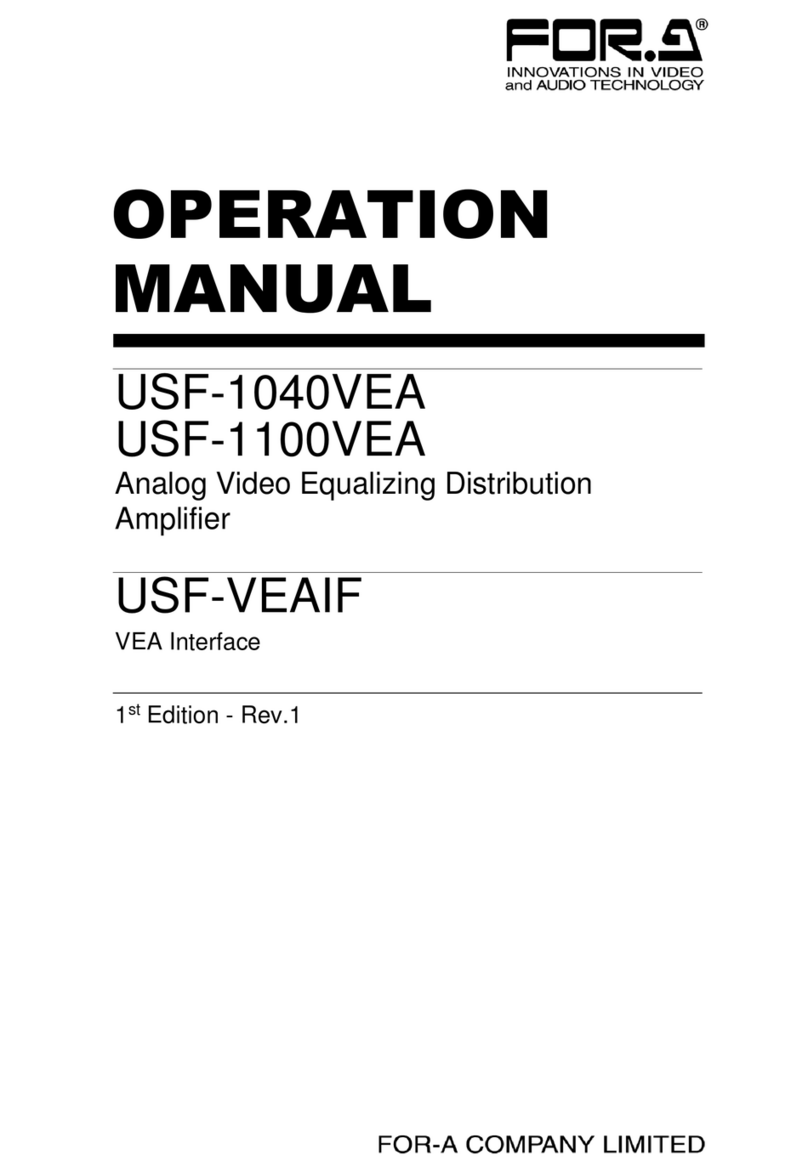 FOR-A USF-1040VEA User manual