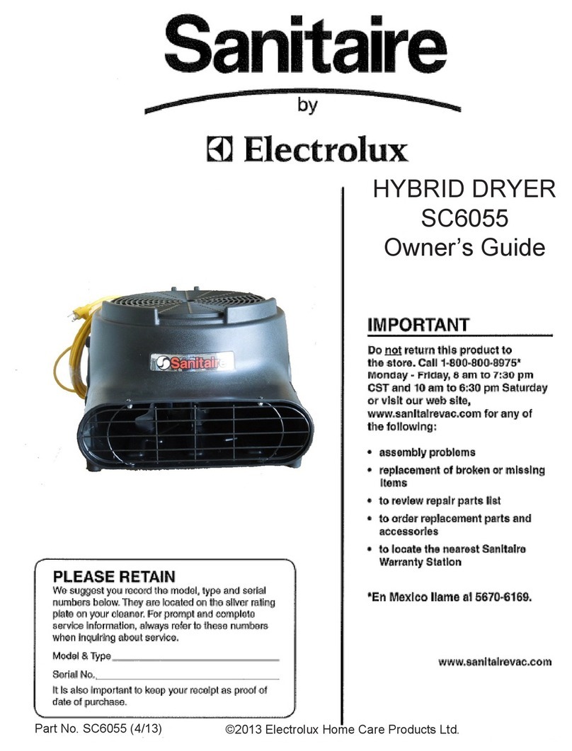 Sanitaire SC6055 owner's guide