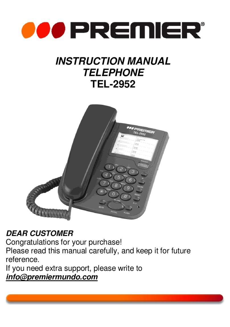 Premier TEL-2952 instruction manual