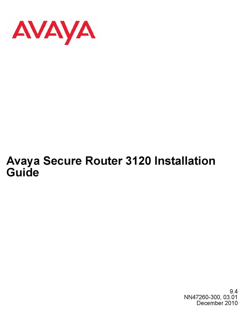 Avaya Secure Router 3120 User manual