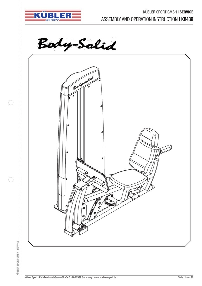 Body Solid K8439 Assembly & operating instructions Body Solid K8439 Assembly & operating instructions
