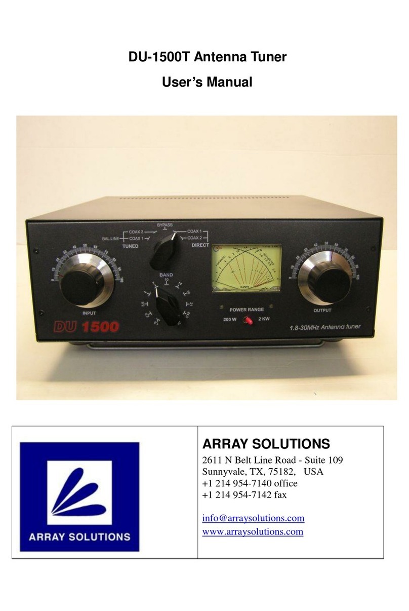 Array Solutions du-1500t user manual