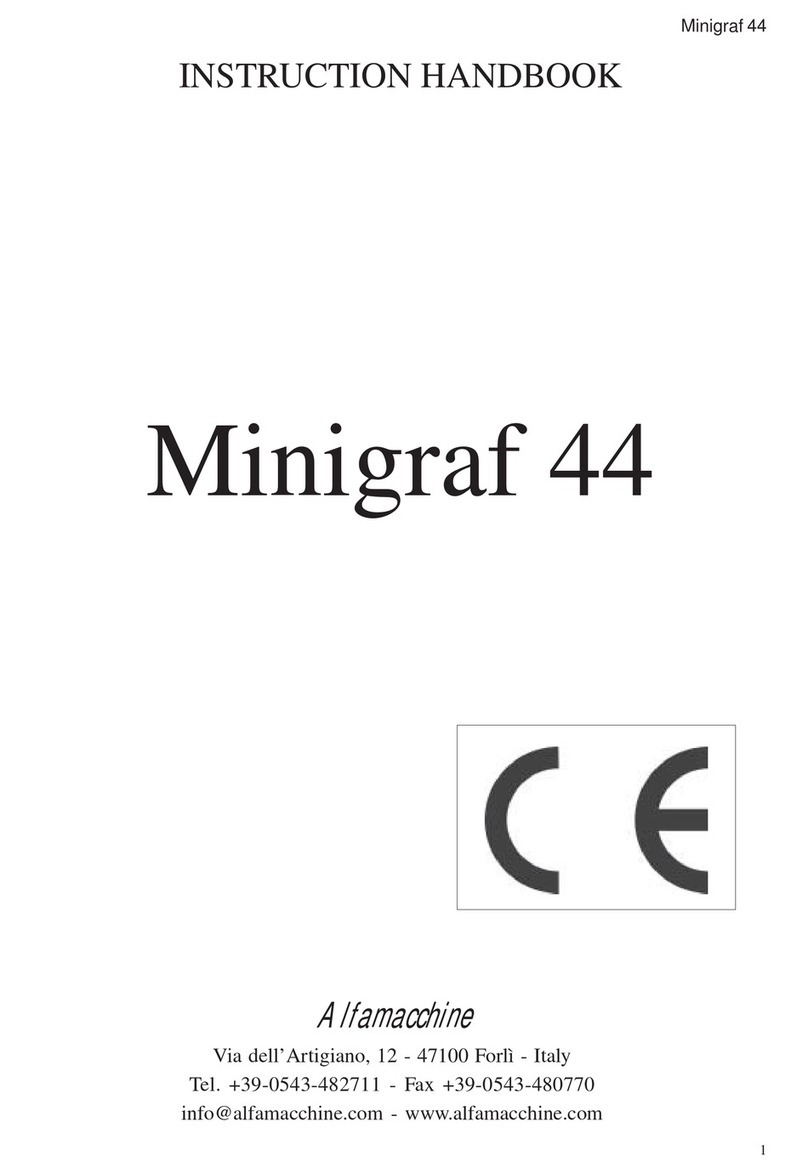 Alfamacchine Minigraf 44 Instruction handbook