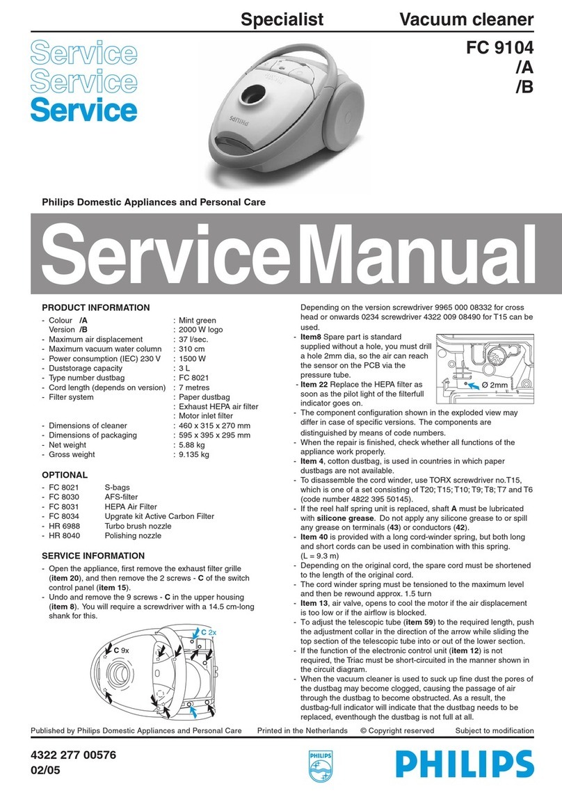Philips FC 9104 Service manual
