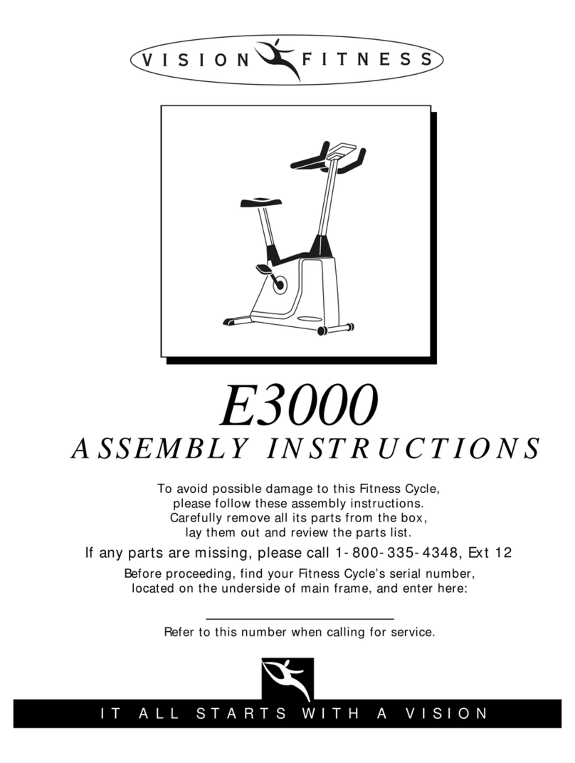 Vision Fitness E3000 User manual