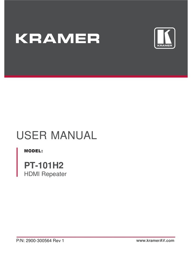 Kramer PT-101H2 user manual Kramer PT-101H2 user manual