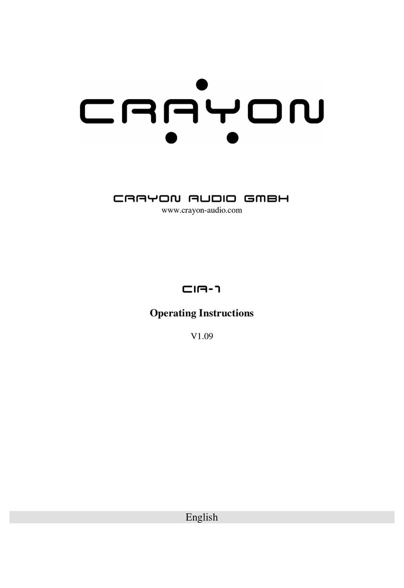 Crayon Audio CIA-1 operating instructions Crayon Audio CIA-1 operating instructions
