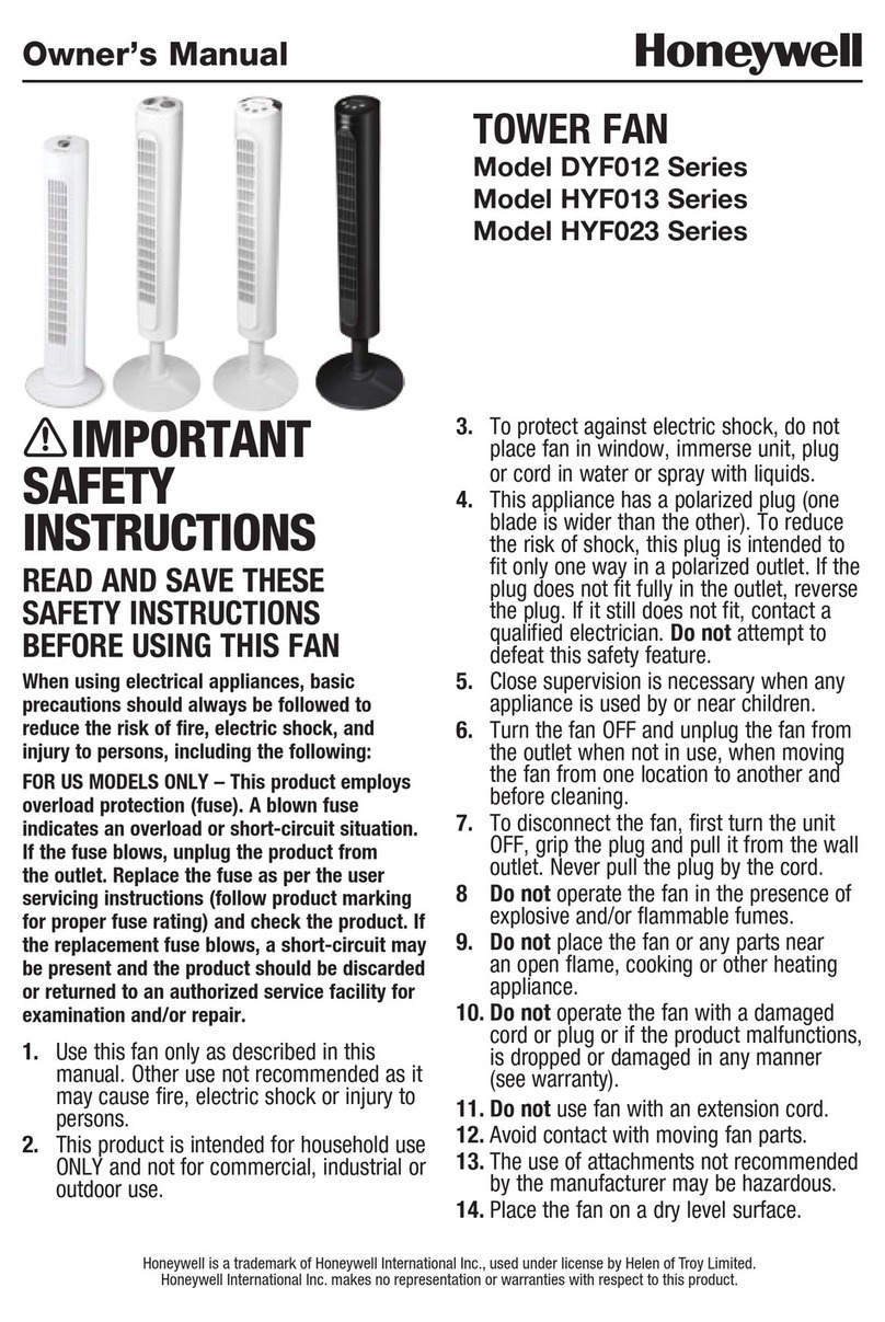Honeywell DYF012 series User manual