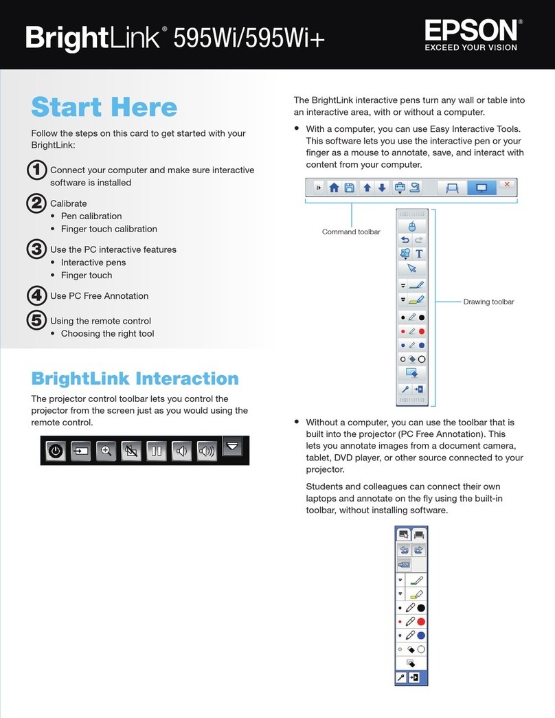 Epson BrightLink 595Wi Instruction Manual