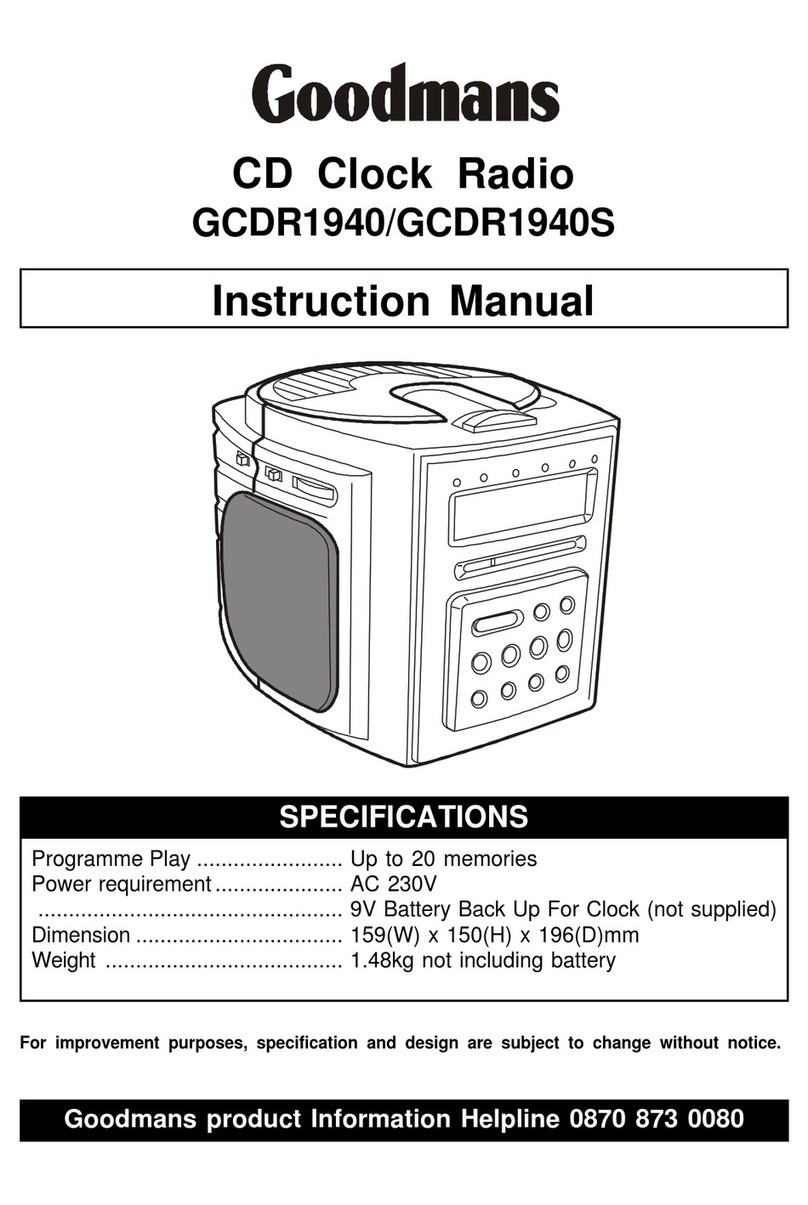 Goodmans GCDR1940 instruction manual
