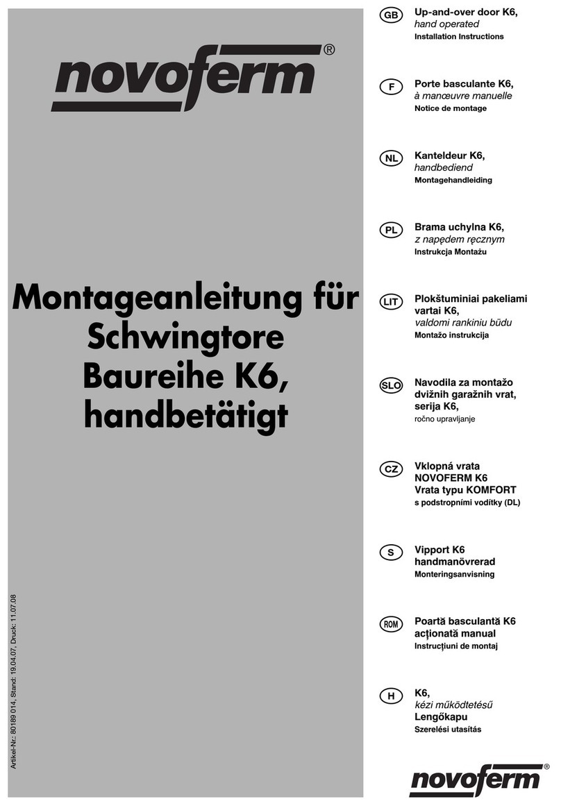 Novoferm K6 installation instructions