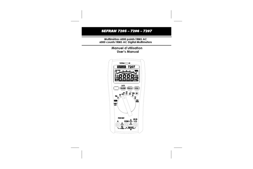 SEFRAM 7205 user manual