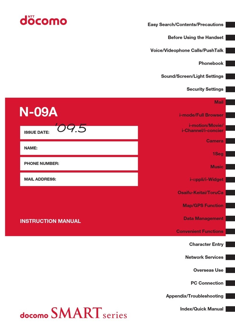 Docomo N-09A instruction manual