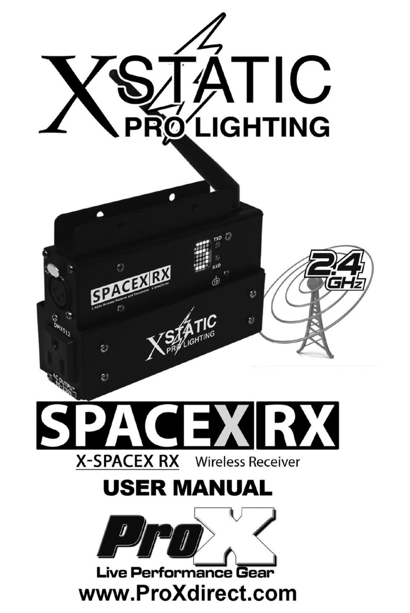 Xstatic Pro Lighting Spacex RX user manual