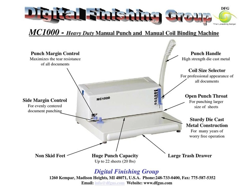 Digital Finishing Group MC1000 user manual Digital Finishing Group MC1000 user manual