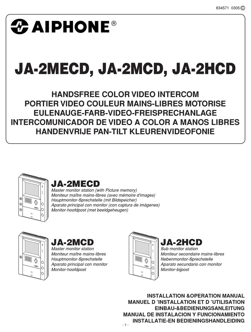 Aiphone JA-2MECD User manual