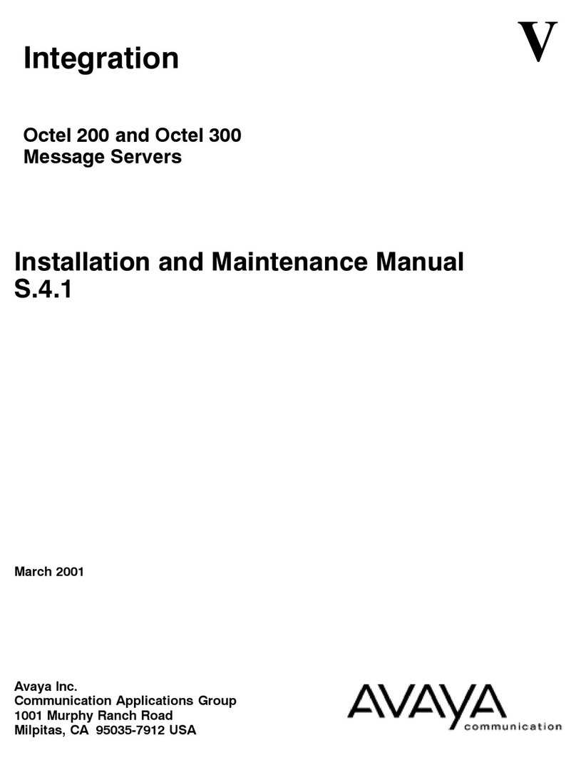 Avaya Octel 200 Installation and maintenance manual Avaya Octel 200 Installation and maintenance manual
