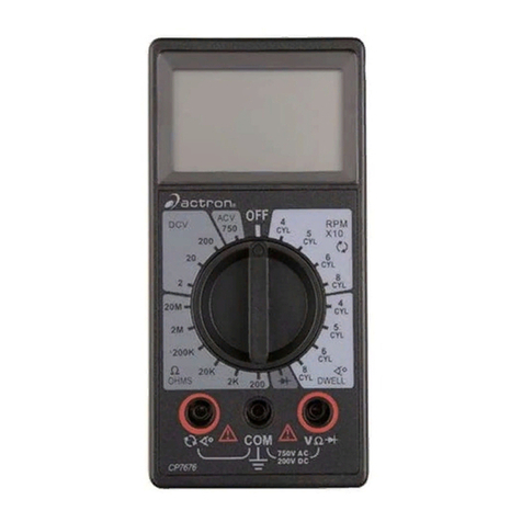 Actron Digital Multimeter CP7676 operating instructions