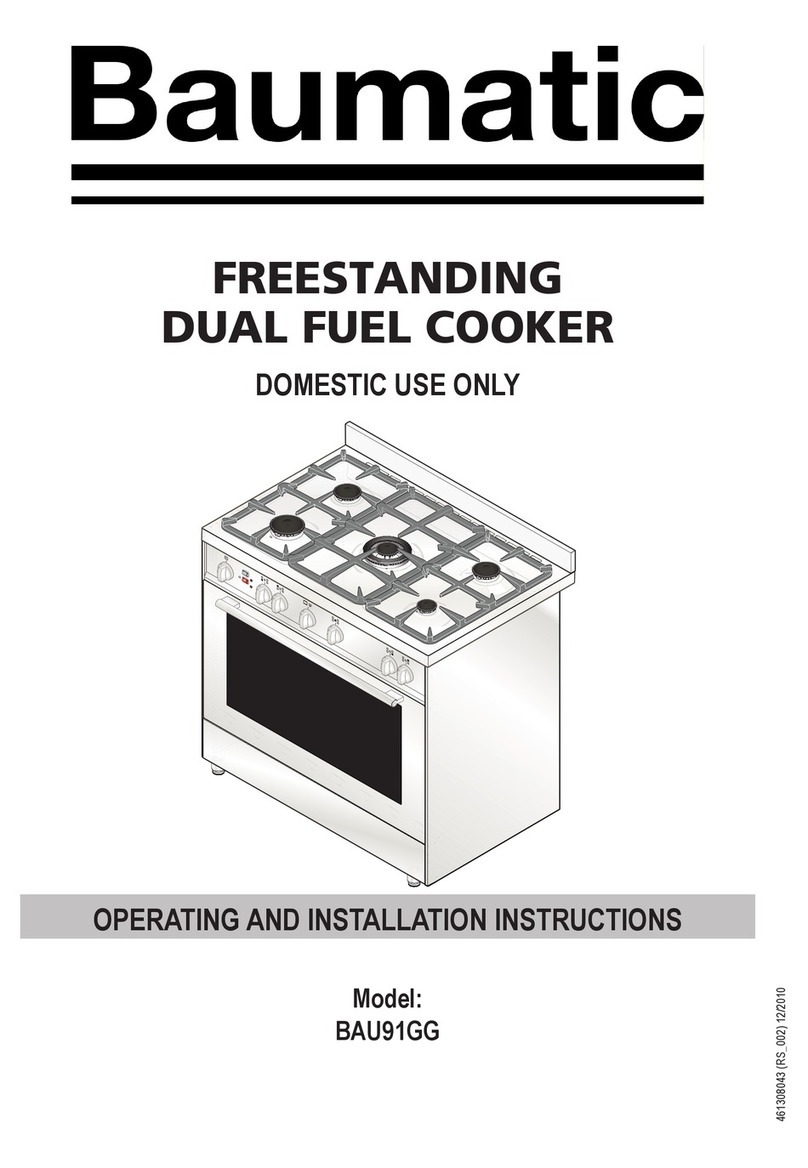 Baumatic BAU91GG User manual
