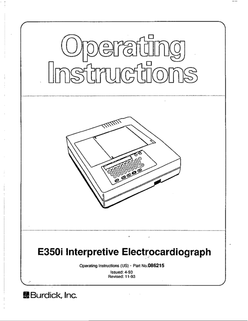 Burdick E350i operating instructions