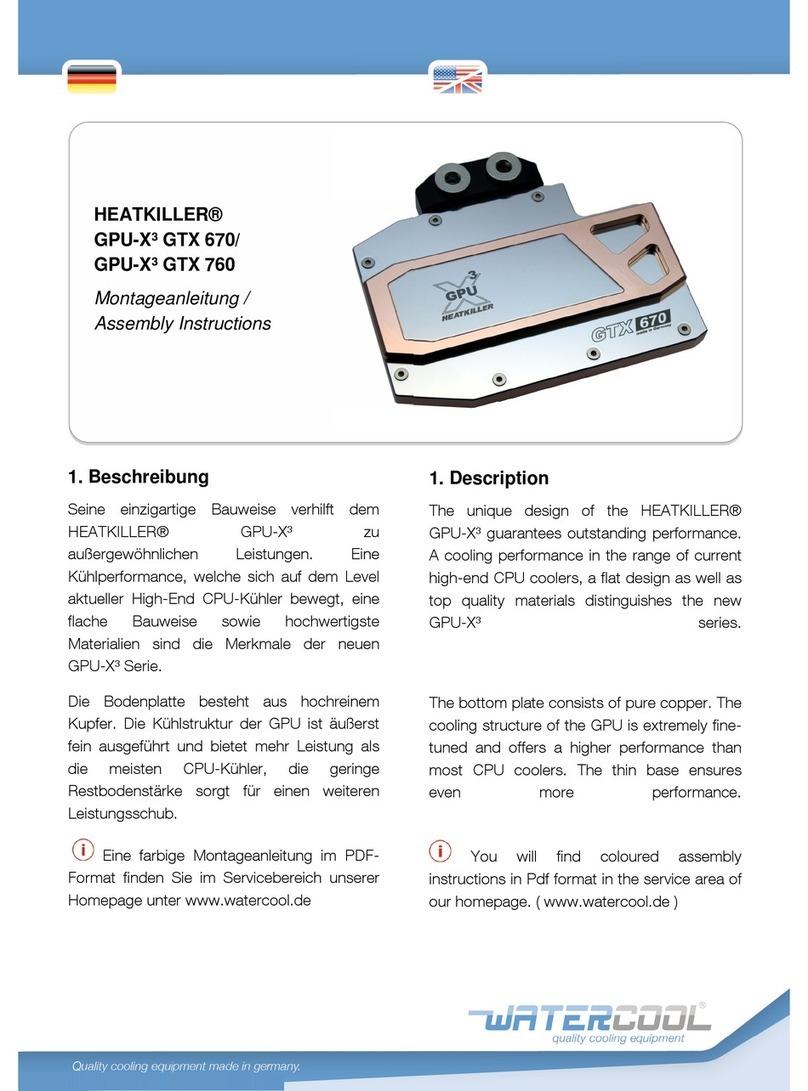 Watercool HEATKILLER GPU-X3 GTX 670 User manual