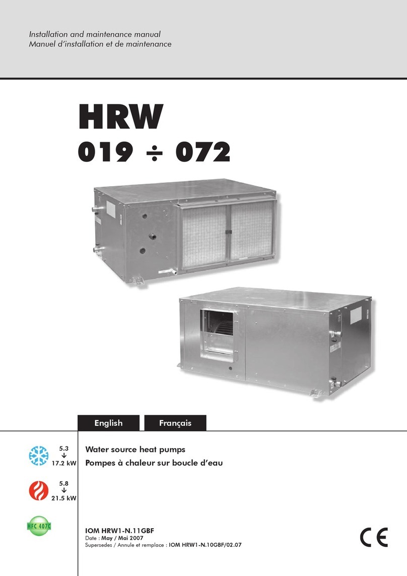 Ace HRW 019-072 Installation and maintenance manual