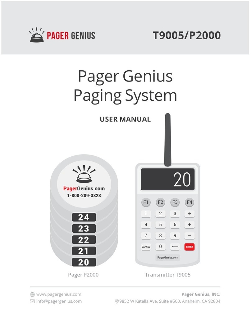Pager Genius T9005 user manual