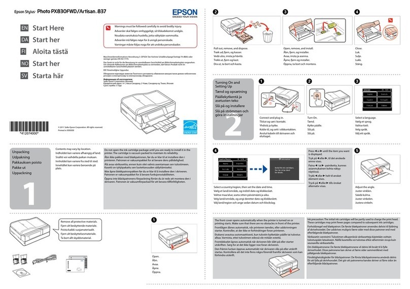 Epson Stylus Photo PX830FWD Instruction Manual
