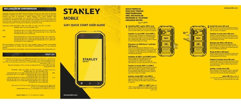 Stanley S241 quick start guide