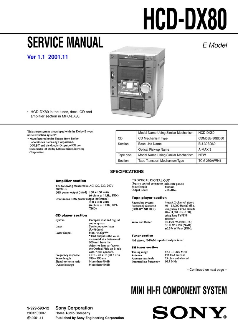 Sony HCD-DX80 User manual