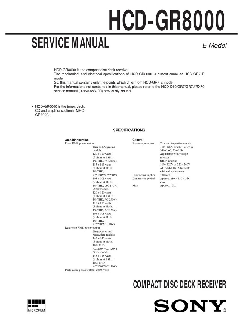 Sony HCD-GR8000 User manual
