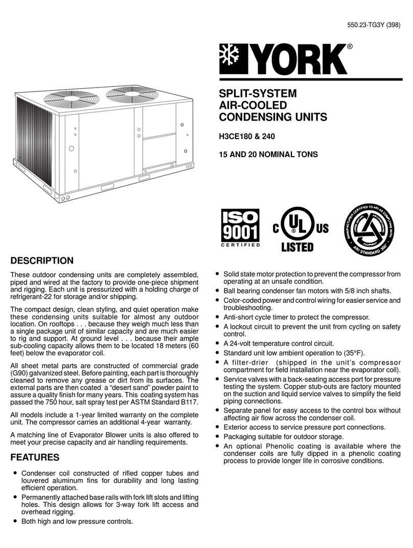 York H3CE180 User manual