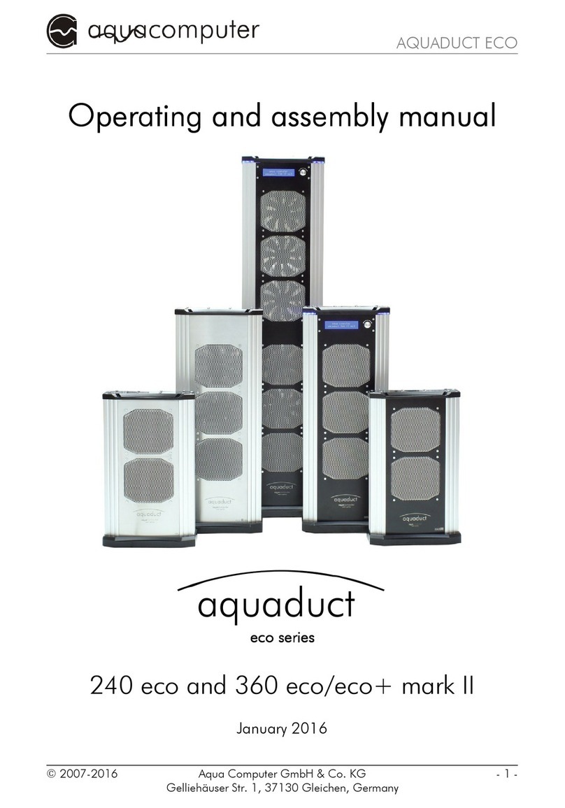 Aqua Computer Aquaduct 240 eco Operating and assembly manual