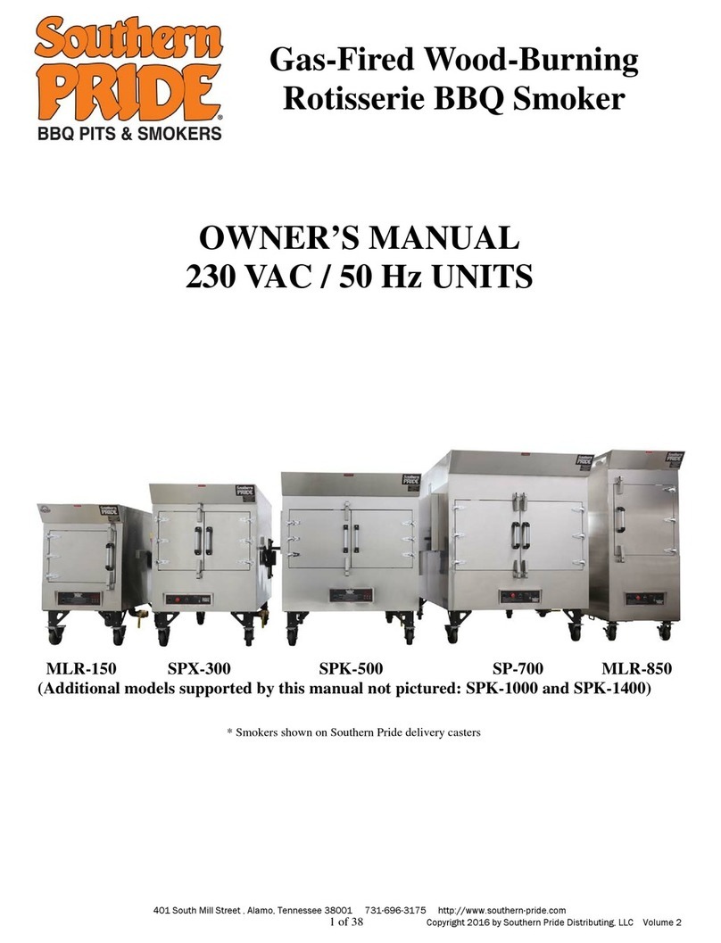 Southern Pride MLR-150 owner's manual