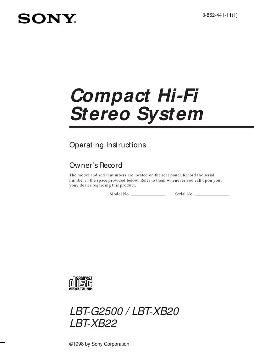 Sony LBT-G2500 - Lbt Electronics Operating	 instruction