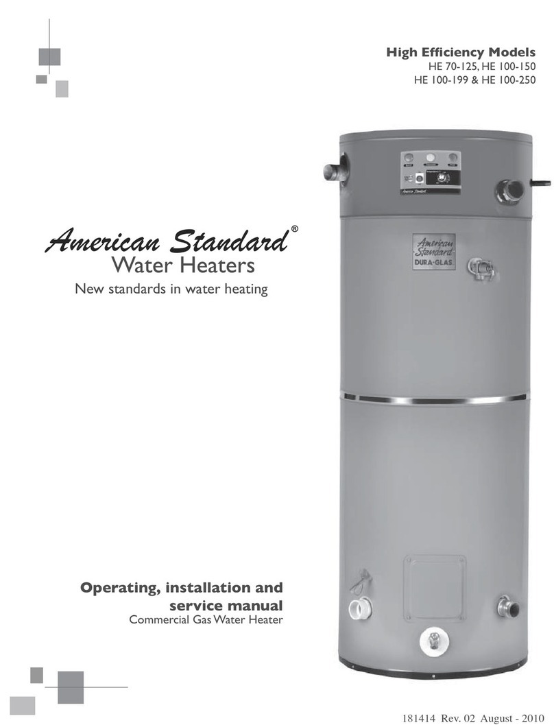 American Standard HE 70-125 Operating, installation and service manual American Standard HE 70-125 Operating, installation and service manual