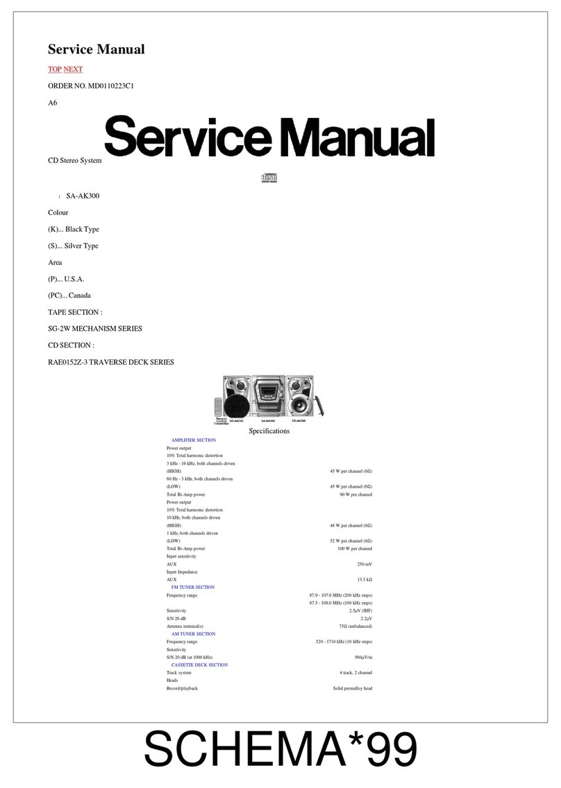 Panasonic SAAK300 - MINI HES W/CD PLAYER User manual
