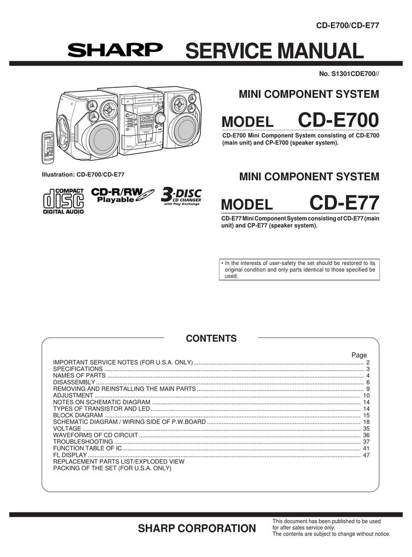 Sharp CD-E700 User manual