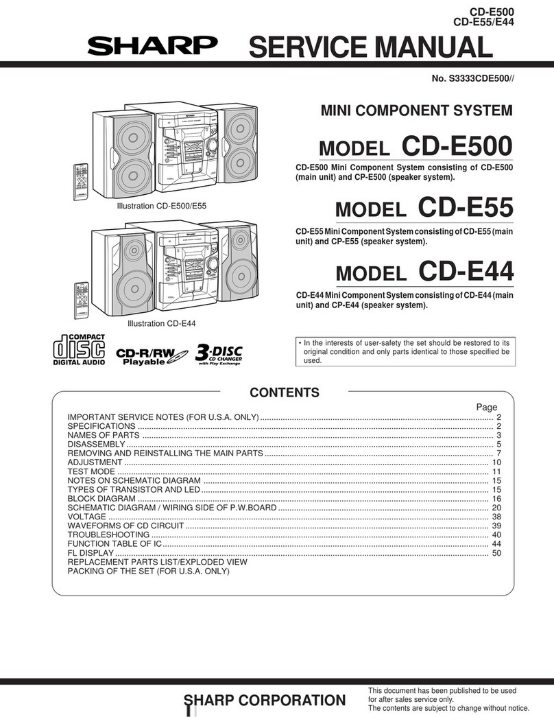 Sharp CD-E500 User manual