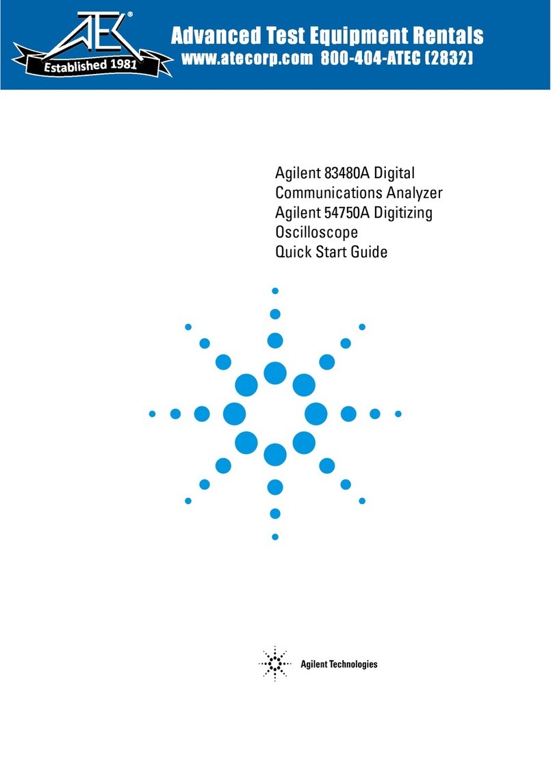 Agilent Technologies 83480A quick start guide