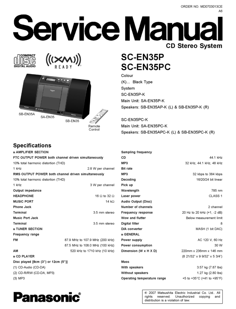 Panasonic SC-EN35P User manual Panasonic SC-EN35P User manual