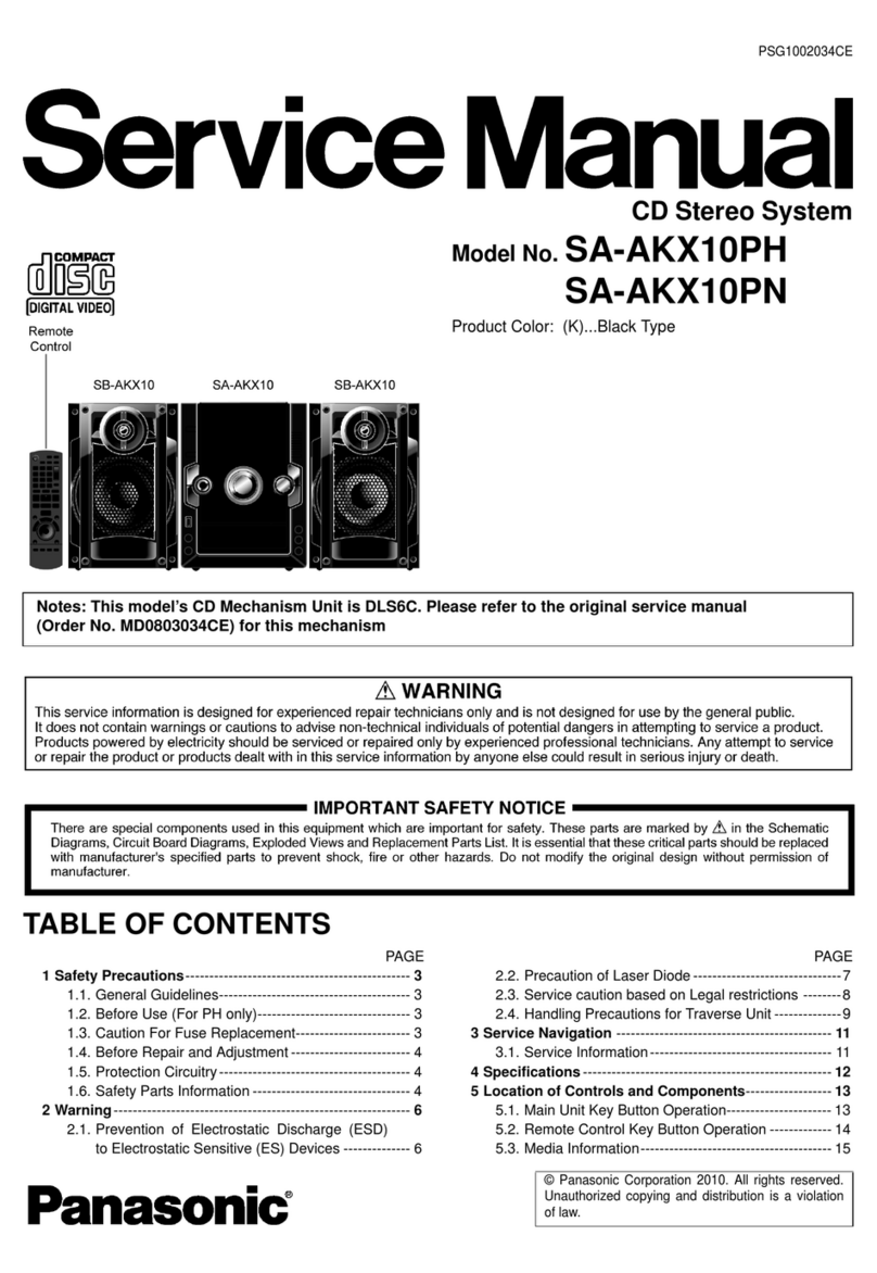 Panasonic SA-AKX10PH Service manual