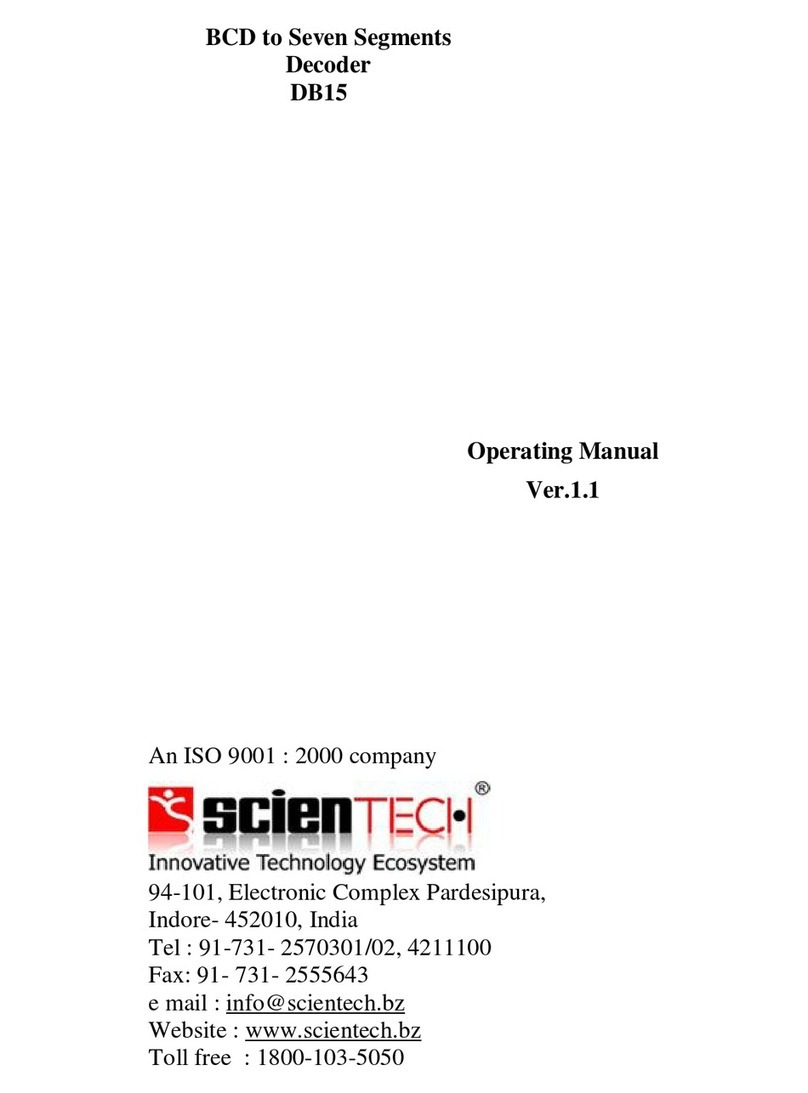 ScienTECH DB15 operating manual
