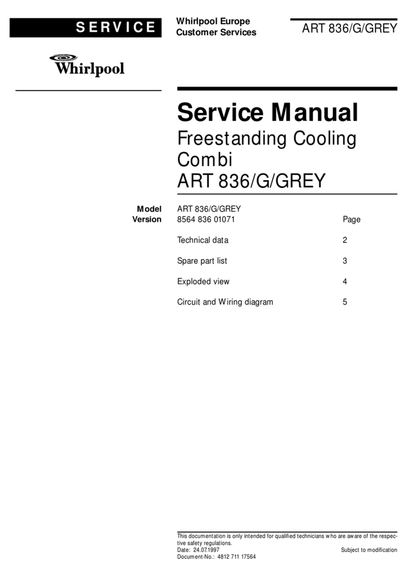 Whirlpool ART 836/G/GREY Service manual