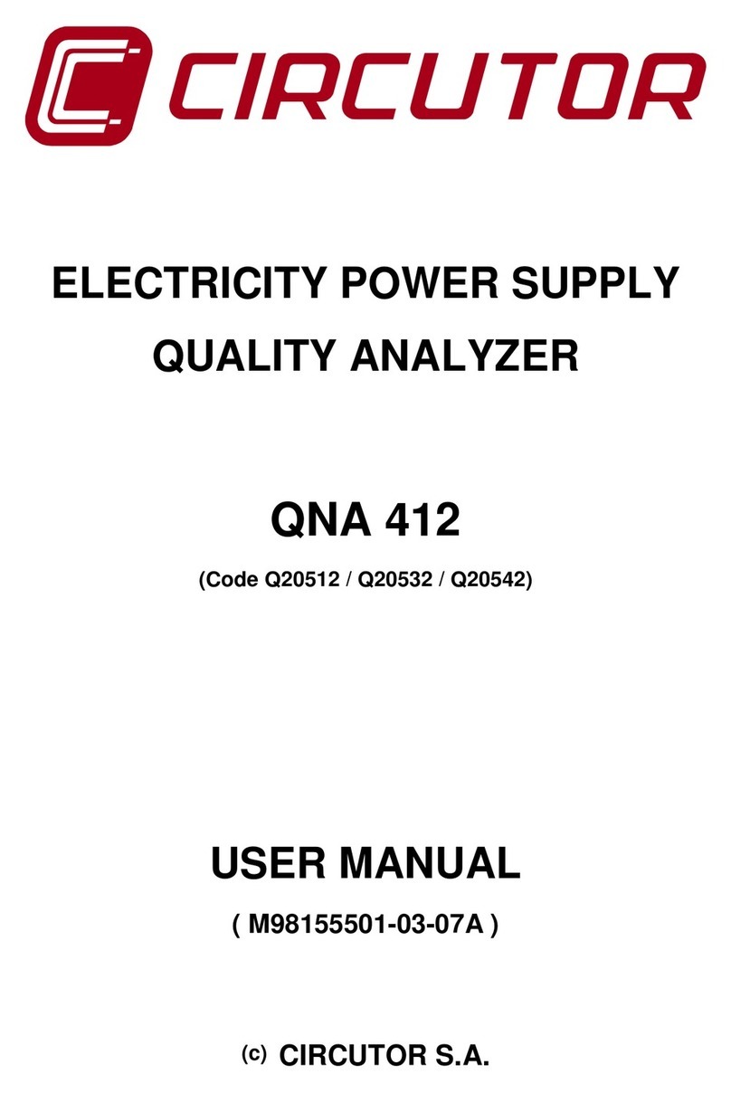 Circutor QNA 412 user manual