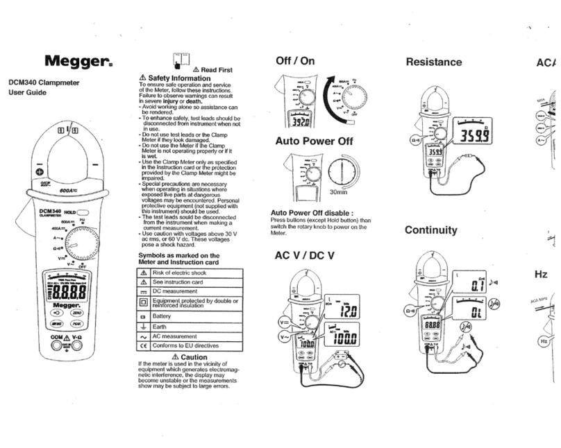 Megger DCM340 User manual