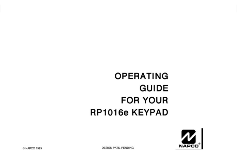 NAPCO MAGNUM ALERT RP1016E KEYPAD User manual NAPCO MAGNUM ALERT RP1016E KEYPAD User manual